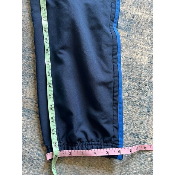 Adidas Dark Blue Light Blue Tri Stripe Athletic Zip Hem Jogger Track Pants M - Picture 6 of 7